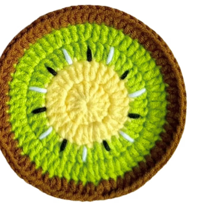 Kiwi Crochet Coaster